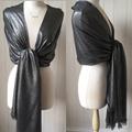 Black Silver Pashmina/Shawl Wrap /Pashmina /Scarf /Weddings Bridesmaids /Beach Sarong Extra Long Wide