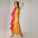 Anthropologie Dresses | Anthropologie Pinnacle By Shruti Sancheti Mock Neck Colorblock Dress Nwt Medium | Color: Red/Yellow | Size: M