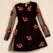 Zara Dresses | Black Dress From Zara | Color: Black/Red | Size: S