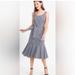 J. Crew Dresses | Jcrew Gingham Navy Blue Midi Dress | Color: Blue | Size: 2