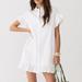 J. Crew Dresses | J Crew Ruffle Hem Shirt Dress White Cotton Poplin | Color: White | Size: Xxs