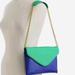 J. Crew Bags | Nwt ~ J. Crew Leather Envelope Clutch Purse | Color: Blue/Green | Size: Os