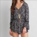 American Eagle Outfitters Dresses | Gray, Floral, Boho Romper From American Eagle | Color: Gray/Pink | Size: M