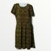 Lularoe Dresses | Lularoe Nicole Back Zip Up Dress 2xl | Color: Gold/Gray | Size: 2x