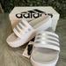 Adidas Shoes | Adidas Adilette Platform Slides Unisex Size 7, 8 | Color: Silver/White | Size: Various