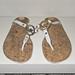 Michael Kors Shoes | Michael Kors White And Gold Thong Sandals | Color: Gold/White | Size: 7