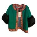 Gucci Jackets & Coats | Gucci Green Wool Jacket With Faux Fur Trim Nwt | Color: Green | Size: 46eu