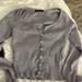 Brandy Melville Tops | Brandy Melville Button Up Long Sleeve In Grey | Color: Gray | Size: One Size