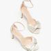 Kate Spade Shoes | Bridal Bow Heeled Sandals | Color: Cream/White | Size: 6