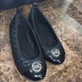 Michael Kors Shoes | Mk Black Leather Flats | Color: Black | Size: 1.5g