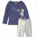 Disney Matching Sets | Disney Frozen Shirt And Pant Set | Color: Blue/Silver | Size: 3tg