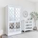 Large White Double Mirrored Wardrobe & Chest Of Drawers - Sabrina White Range