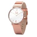 ICE-WATCH - CITY sparkling Metal Rose-Gold - Rose-Gold Damenuhr mit Lederarmband - 015085 (Extra small)