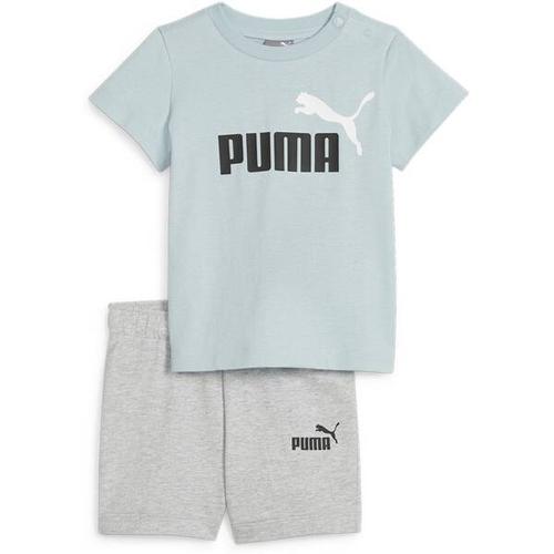 PUMA Kinder Sportanzug Minicats Tee Shorts Set, Größe 80 in Silber