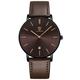 BEN NEVIS Mens Watches, Minimalist Fashion Simple Wrist Watch for Men Analog Date with Leather Strap, CoffeeRose