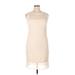 Jessica Simpson Casual Dress - Bodycon: Ivory Solid Dresses - Women's Size 14