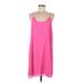 Alya Casual Dress - Shift Scoop Neck Sleeveless: Pink Solid Dresses - Women's Size Medium