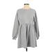 Forever 21 Casual Dress - Popover: Gray Marled Dresses - Women's Size Small