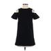 Topshop Cocktail Dress - Mini Cold Shoulder Short sleeves: Black Dresses - Women's Size 2