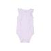 Cat & Jack Short Sleeve Onesie: Purple Print Bottoms - Size 24 Month