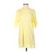 Cos Casual Dress - Shift Crew Neck 3/4 sleeves: Yellow Print Dresses - New - Women's Size Small