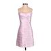 BCBGMAXAZRIA Casual Dress - Party Sweetheart Sleeveless: Pink Print Dresses - Women's Size 0