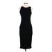 White House Black Market Casual Dress - Midi Crew Neck Sleeveless: Black Print Dresses - Women's Size 2X-Small