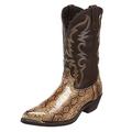 DGHM womens cowboy boots Combat Boot cowgirl boots brown Fashion Wellington Boots slip boot heeled boots size 6 boots ladies size 7, (Gold, 9)