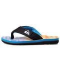 Quiksilver Boy's Kids Molokai Layback II Flip Flops (Toddler/Little Kid/Big Kid) Black/Blue/Pink 11 Little Kid M