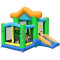 Bouncy Castle, Inflatable Bouncy Castle Inflatable Bouncy Castle and Slide Children's Inflatable Trampoline Indoor and Outdoor Slide Sq(Outdoor Sports)