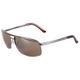 French Connection Mens Metal Rectangle Sunglasses - Dark Gunmetal Grey