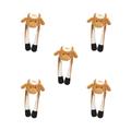 5 set Cute Animals Hat with Moving Ears Milk Cow Kawaii Plush Headwear Strap Funny Toys Photo Props Girls Skiing Brown cattle