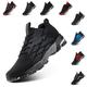 NEOKER Running Shoes Men's Sports Shoes Women Lightweight Lacing Trainers Unisex Breathable Non-Slip Fitness Road Running Shoes Black Blue Grey Red EU 36-EU 48, Fe Ali 1 Grey, 7 UK