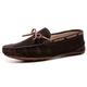 Men's Loafers Shoes Boat Shoes Round Toe Suede Vamp Moccasins Shoes Anti-Slip Flexible Resistant Classic Slip On (Color : Brown, Size : 8 UK)