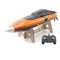 FLADO Remote Control Boat For Pools And Lakes, Fast RC Boats For Adults And Kids With 20+ Km/h Speed, 2.4GHZ Remote Control, And Rechargeable Battery (Orange)