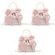 Holibanna 3 Pcs Children's Bowknot Shoulder Bag Mini Crossbody Bag Shoulder Bag for Women Mini Handbag Crossbody Bag Small Backpack Storage Bag Pu Children's Bag Pink Bow Tie