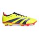 adidas Unisex 24 League Low Firm Ground Sneaker, Team Solar Yellow/Black/Solar Red, 8 Women/7 Men