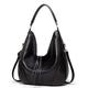 Zocnuio Handbags for Women,Ladies Purse,Large Designer Ladies Hobo Bag,Vintage Work Tote Bag,Girls Cross Body Shoulder Bag,Top Handle Bag (Black)