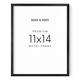 HAUS AND HUES 11x14 Black Picture Frame - 11x14 Picture Frame Black 11x14 Photo Frame Black, Black 11x14 Picture Frame Black Frame 11x14, 11x14 Poster Frame Black (Black Aluminum Frame)