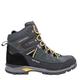 Karrimor Mens Hot Rock Walking Boots Lace Up Waterproof Rubber Toe Cap Metallic Charcoal/Yellow UK 10.5 (45.5)