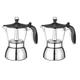 Bdfhjln 2X Moka Pot, 4 Cup Stovetop Espresso Maker -Cuban Coffee Percolator Machine Premium Moka Italian Espresso Coffee Maker