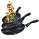 Scheffler Frying Pan Set of 3, 20, 24 and 28 cm Frying Pan, Induction Pans with Non-Stick Coating, Frying Pan for All Hob Types