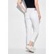 Slim-fit-Jeans CECIL Gr. 34, Länge 26, weiß (white) Damen Jeans Röhrenjeans Middle Waist