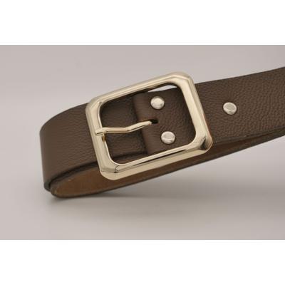 Ledergürtel ANNAMATONI, Damen, Gr. 85, braun, Rindsleder, unifarben, casual, Gürtel, mit goldener Schließe Image