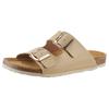 Pantolette ANISTON SHOES, Damen, Gr. 41, beige, Lederimitat, klassisch, Schuhe, Basic, Sommerschuh, Schlappen mit Schnallenverschlüssen