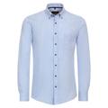 Langarmhemd CASAMODA "CASAMODA Freizeithemd uni Casual Fit" Gr. XXL, Normalgrößen, blau (hellblau) Herren Hemden