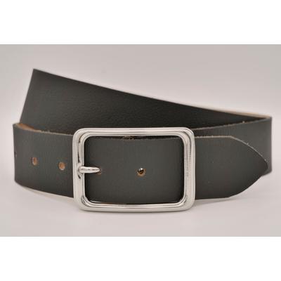 Ledergürtel ANNAMATONI, Damen, Gr. 85, schwarz, Rindsleder, unifarben, casual, Gürtel, mit silberner Schließe Image