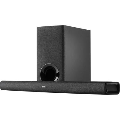 DENON Soundbar "DHT-S416" Lautsprecher kabelloser Subwoofer, Chromecast, HDMI ARC schwarz Bluetooth