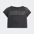 T-Shirt ADIDAS SPORTSWEAR "JG CRPD T" Gr. 164, schwarz-weiß (black, white) Kinder Shirts T-Shirts