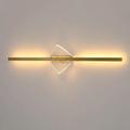 VUCICA Modern LED Linear Bathroom Wall Light Long Wall Sconce Bathroom Vanity Light Fixtures Over Mirror Dimmable Vintage Gold Bedside Wall Lamp for Bedroom Makeup Living Room (Color : B, Size : 80C